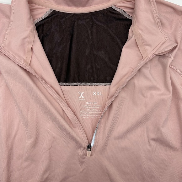 Xersion Women's Light Pink Long Sleeve Quarter-Zip Pullover Size XXL - Picture 9 of 9